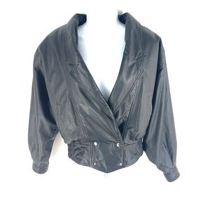 De Bell Women’s Black Leather Jacket M